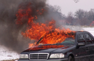 claim fraud car on fire